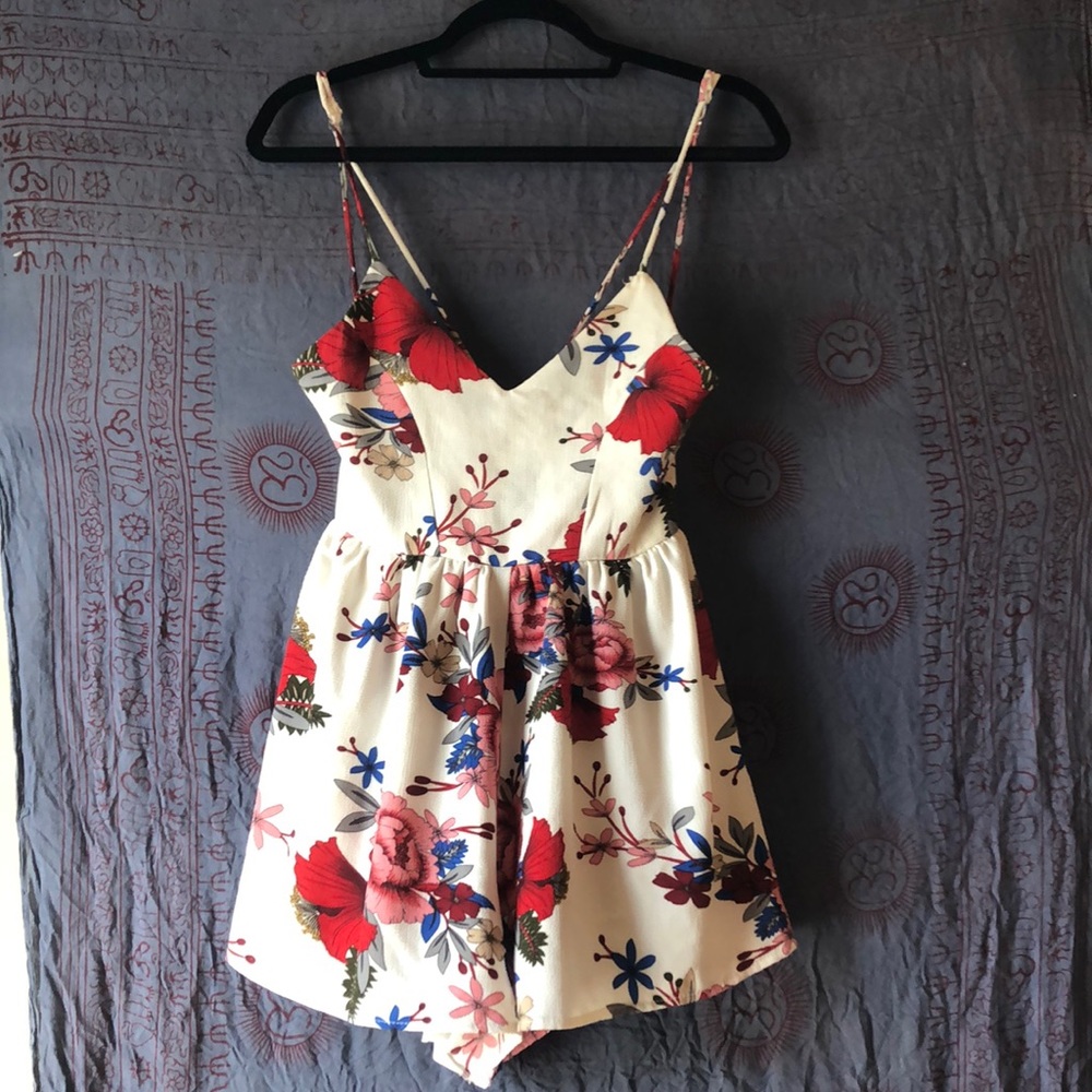 Floral Strappy Romper